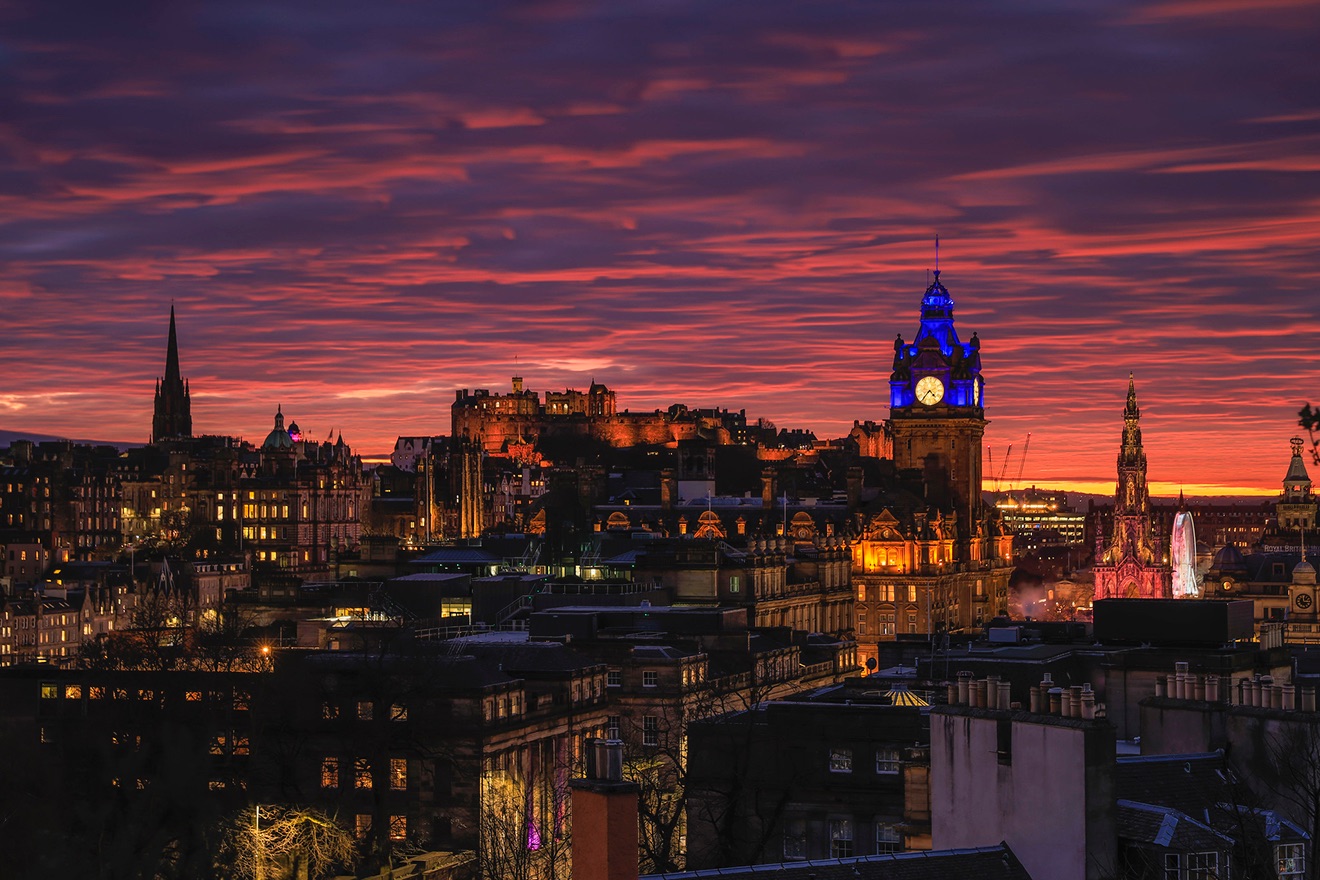 The Edinburgh skyline viewed from Calton Hill