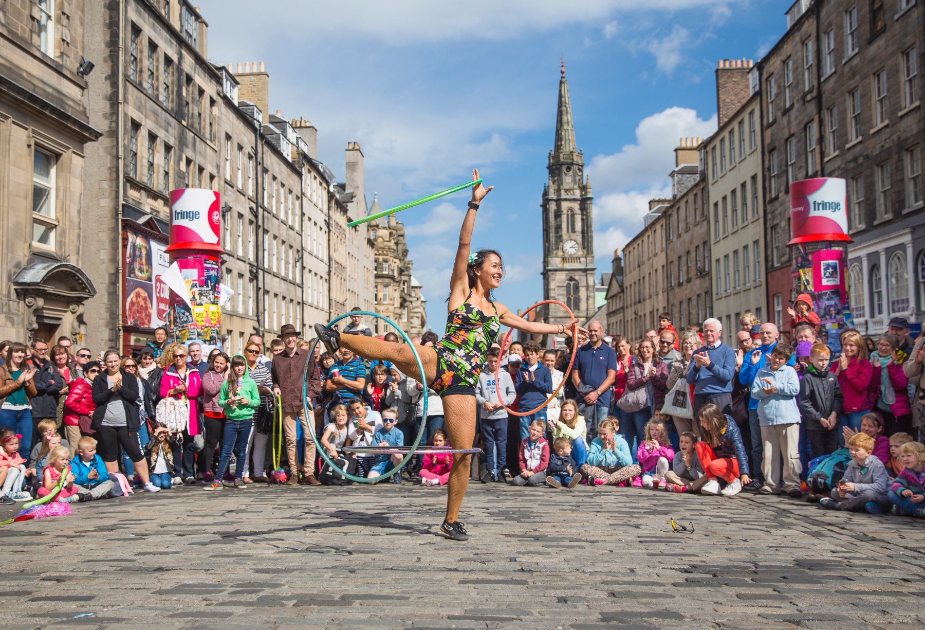 Performer on the Royal Mile at the Edinburgh Festival Fringe