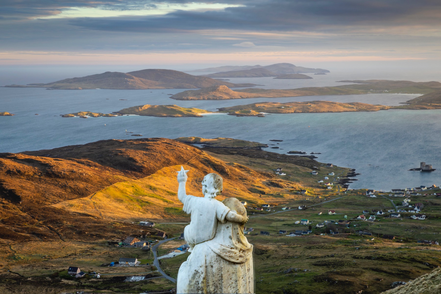 Our Lady of the Sea statue on the Isle of Barra